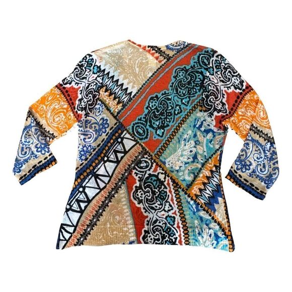 Chico’s Bold Printed Cori Cardigan Size 0 - Picture 5 of 9